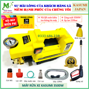 Máy rửa xe KASUMI JAPAN. máy xịt rửa xe. Công suất 3500W.