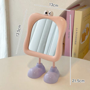 Gương trang điểm để bàn hình đôi chân đáng yêu khung nhựa phong cách vintage trang trí decor ENO - GTD01