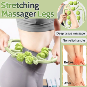 Slimming Yoga Ring Leg Stretch Massager Portable Handheld Rolling Leg Clamps Leg Massager Blend-Boosting Blood Circulation