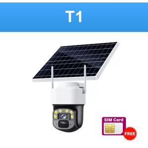 YOOSEE T2 Solar CCTV Outdoor Waterproof AOV built-in 4G SIM Card Two-Way Voice PTZ Night Vision CCTV  SIM Card 6MP 10X Zoom PTZ IP Cam Alexa Rechargeable PIR Human Motion Detection Outdoor Waterproof Wireless CCTV Home Security Cameras