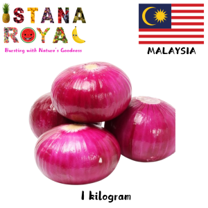 FRESHLY PEELED & PERFECTLY SEALED LARGE RED ONIONS IMPORTED FROM MALAYSIA - 1 KG - ISTANA ROYAL