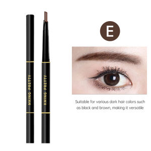 Extraction ดินสอเขียนคิ้ว ดินสอเขียนคิ้วกันน้ำ 2 in 1 หมุนดินสอเขียนคิ้วพร้อมแปรงเขียนคิ้ว ไม่เลอะ แป้งเขียนคิ้วติดทนนาน กันน้ำ Double eyebrow pencil
