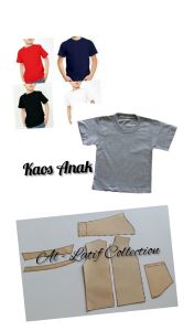 pola jiplak / pola instan kaos oblong anak