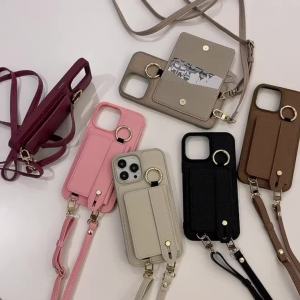 FCFor Samsung Galaxy S24 Ultra S23 S22 Plus S24+ S25 Ultra S25 Edge Case Credit Card Holder Wallet Case Leather Wristband Bracket Kickstand Crossbody Strap Lanyard Cover