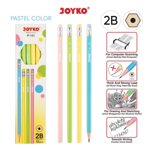 Pensil Joyko P-8149 2B 1 (TRIANGLE) atau P-121 Rainbow 1 Box 12 Pc