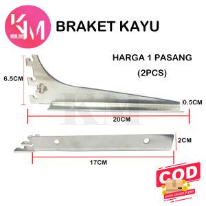 Braket Kayu atau Triplek 20 Cm isi 1 set (2 pcs)