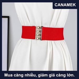 【CANAMEK】 Phụ Nữ Của Rộng Đàn Hồi Vành Đai Thắt Lưng Thời Trang Đơn Giản Kim Loại Khóa Dây Thắt Lưng Corset Cinch Vành Đai Váy Thắt Lưng Co Giãn
