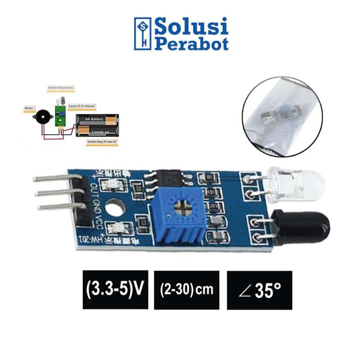 Sensor Inframerah IR Infrared SP / Pendeteksi Halangan Rintangan Garis ...