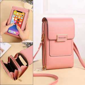 Dompet Hp Wanita Tas Selempang Wanita Kulit Tas Hp Wanita Touchscreen Dompet Kulit Wanita Serbaguna Tas Kecil Imut Cewek Kekinian