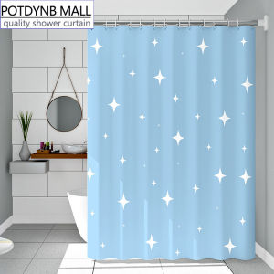 POTDYNB Multi Style Sizes Bathroom Shower Curtain Thickening PEVA Anti-Mildew Waterproof Shower Curtain+hooks