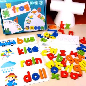 Bộ thẻ học tiếng Anh thông minh 52 mặt từ vựng - bảng chữ cái gỗ