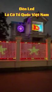 Lá cờ tổ quốc bằng dèn LED size Rộng 27Mét Cao 18 Mét chống nước - Đèn led quôc kỳ Việt Nam cờ đỏ sao vàng trang trí 2/9