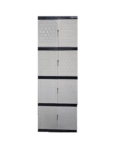 Tabitha Lemari Pakaian Plastik Gantung dengan Gantungan Tabitha LS2P-GT Series Cermin Kaca Kunci