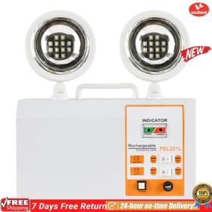 [VOF] LED Emergency Light Dual Adjustable Heads Wall Mount Emergency Lighting for Business Power Outages Offices