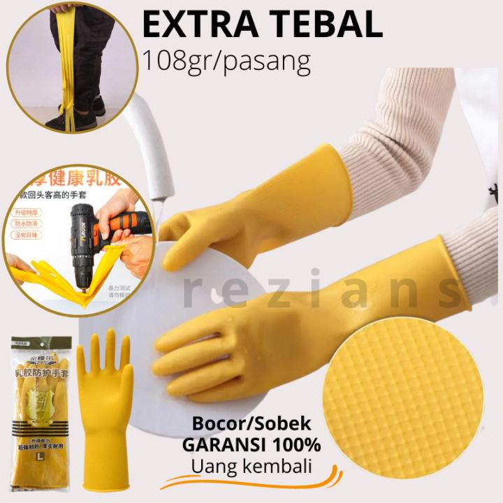 Sarung tangan karet EXTRA TEBAL latex serba guna super tebal