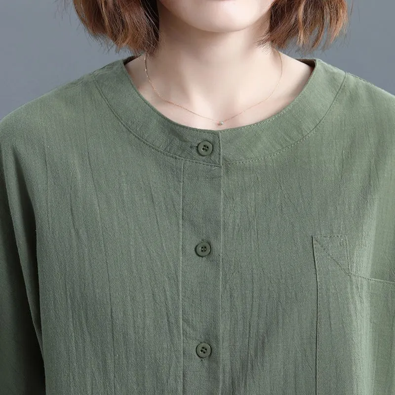 Sage Green Linen - Short Sleeve