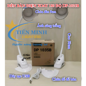 Đèn bàn DP-1035B Ánh Sáng Trắng Sạc USB