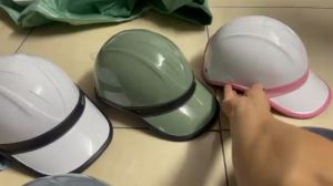 Mũ bảo hiểm Lưỡi Trai Đai Da trắng viền hồngnón bảo hiểm thời trang nửa đầu có khoét sau buộc tóc cho nữ - ĐT DANSHOP Mũ Bảo Hiểm Thời Trang - An Toàn - Giá Rẻ - Chất Lượng