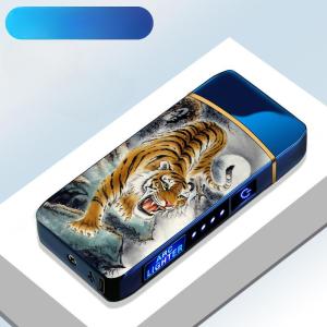 Bật Lửa Điện Chống Gió Phím Cảm Ứng In Hình Rồng Hổ Sang trọng