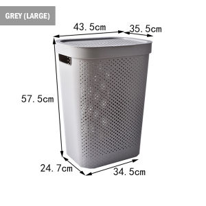 Laundry Basket with Lid Large Capacity Plastic Storage Laundry Hamper Clothes/Fireheart Warrior