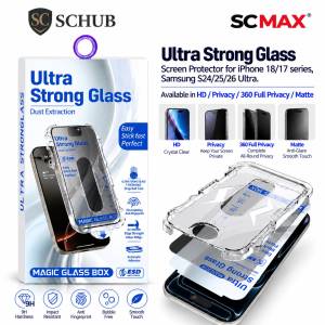 (SG) SCMax USG Screen Protector for iPhone 18/17 Series Samsung S24/25/26 Ultra  HD Privacy  360 Full Privacy Matte