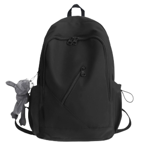 Womens Elegant Simple Solid Color Backpack Soft Breathable Multi Pocket Storage Daily Bag