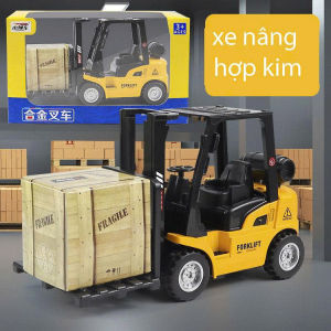 Xe nâng hạ đồ công trình – Đồ chơi pull back mô hình kim loại mới nhất 2025