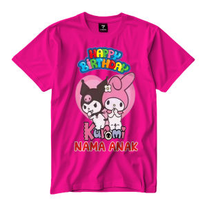 Baju Happy Birthday Kuromi Request Nama Anak Kaos Anak Ulang Tahun Custom Katun Atasan Perempuan