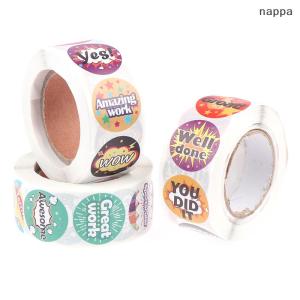 ✨[nappa] 500 miếng dán phần thưởng "Good Job" 8 mẫu nhãn dán chữ hoạt hình tốt cho trẻ em