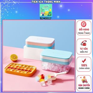 Hộp khay làm đá làm thạch rau câu có nắp ngăn mùi vệ sinh dễ dàng. - TT1099