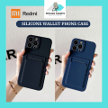 Redmi Note 13 Pro Plus Note 13 Pro Note 13 Note 12 Pro Note 12s Note 12 Pocket Silicone Card Wallet Phone Case. 