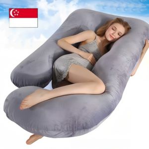 U-type maternity pillow/Maternity throw pillow Crystal Velvet Pregnancy Maternity Pillow with Removable Cover Nursing Full Body Pillow