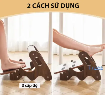Giá Kê Chân Công Thái Học Bằng Gỗ Cao Cấp | Footrest Văn Phòng | Giá Gác Chân Dưới Bàn Làm Việc Giảm Mỏi Chân