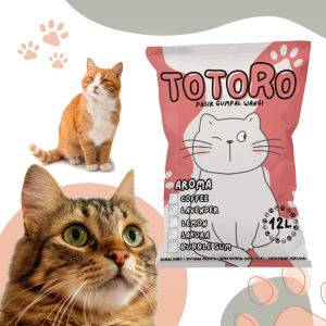 TOTORO CAT LITTER PASIR KUCING GUMPAL WANGI 12 LITER