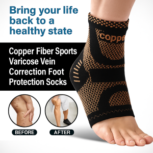 Ankle Brace Soft and Breathable Comforts Leg Stockings a Philanderer Coppercontaining Protection