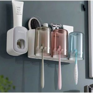 Kệ cài bàn chải để đồ nhà tắm thông minh ECOCO cao cấp không cần khoan tường