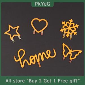 [COD] PkYeG KITCHEN 3V LED COB Flexible Filament Warm Diode Christmas Light Holiday Party Decoration Light DIY Bulb Accessories Heart Butterfly Snowflake Type Light Parts