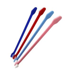 Safe Convenient Soft Bristle Dual Head Toothbrush Dog Cat Tooth & Gums Dental Care Pet Oral Hygiene