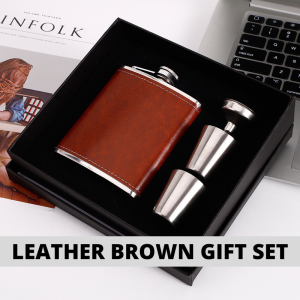 Stainless Steel Hip Flask 8oz Individual/Box Set in 5 Colors