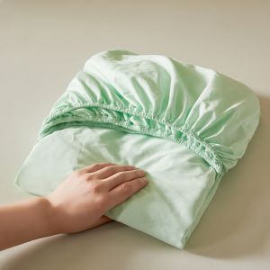 Waterproof 100% Cotton Fitted Sheet Set for Kids Adult Soft Skin Friendly Simple Solid Mattress Protector Cover with Deep Pocket2026