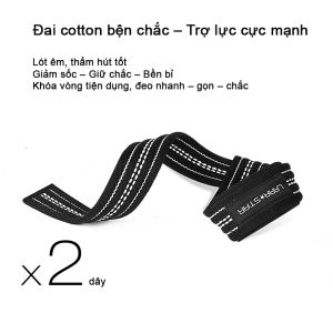 Dây Quấn Tay Tập Gym Lara Star Dây Đai Hỗ Trợ Nâng Tạ Deadlift Kéo Xà Tập Lưng Chống Trượt