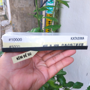 Đá mài dao 2 mặt hiệu KATASIWA nhập khẩu từ Nhật Bản độ mịn #1000-#10.000- Kèm đế su