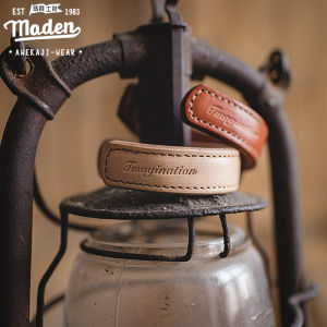 Maden Thương Hiệu Người Đàn Ông Nhật Bản Retro Nhập Khẩu phụ kiện cá tính Rau da thuộc Vòng Đeo Tay Trang Trí mở kiểu đơn giản Rộng Cậu Bé Vòng đeo tay thời trang