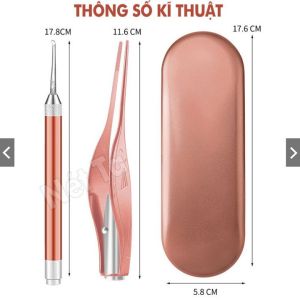 Ngoáy Tai 3 in 1 Có Đèn Pin Bộ Đèn Soi Lấy Ráy Tai Hộp Nhôm Cao Cấ