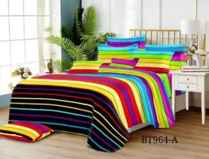 Bayar di Tempat Sprei Karakter 3D Motif Pelangi / Rainbow No1 Ukuran 180x200 - Bahan Microtex Disperse, Lembut, Tebal, Nyaman - Sprei Homemade King (Kasur No. 1) - Isi Paket: 1 Sprei Flat King Size, 2 Sarung Bantal, 1 Sarung Guling (Tidak Termasuk)
