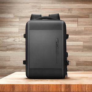 Balo đựng  laptop 17 inch cao cấp  chống nước 3 chức đa năng có sạt USB công nghệ mới OLES Full đen có thể nới rộng [GIÁ SIÊU RẺ]