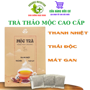 Trà Thảo Mộc Hữu Cơ Mộc Trà Hồng Hoa - Giảm Stress & Mất Ngủ Hộp 30 Gói