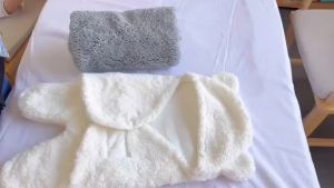 Soft Plush Blanket Adjustable Magic Sticker Receiving Blanket Baby Swaddle Blanket Essentials For