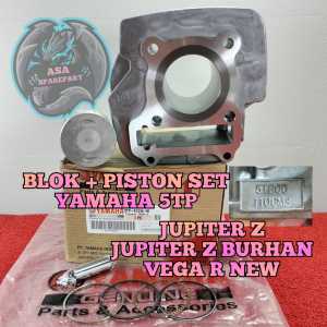 BLOK SEHER + PISTON SATU SET KUALITAS ASLI ORIGINAL YAMAHA YGP 5TP JUPITER Z  JUPITER Z BURHAN 2005-2009  VEGA R NEW 2006-2009 CYLINDER ASSY DIJAMIN PNP PRESISI KUAT DAN AWET