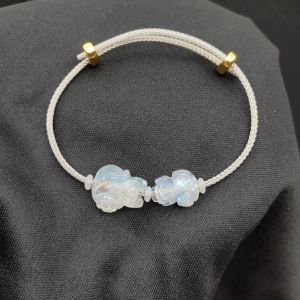 Q526 Vòng hồ ly tỳ hưu Moonstone Kim và Thuỷ - Phong Thuỷ TUDO P